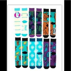 Brand New Men’s New Scooby Doo 6 Pair CREW SOCKS SIZE 8-12 Bioworld